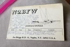  QSL card Postcard vintage Sundowner Sailing Sail Boat Off Coast Of Portugal htf for sale  Shipping to South Africa