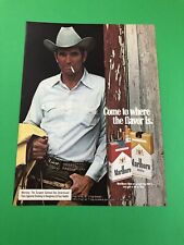MARLBORO CIGARETTES ORIGINAL VINTAGE 1 PAGE PRINT AD PRINTED ADVERTISEMENT CC19 for sale  Shipping to South Africa