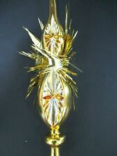 Vintage Bradford Tree Topper Spire Unbreakable Plastic Gold Tinsel , used for sale  Placerville