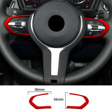 Ajuste para BMW 3 4 Series 2013-2018 acabamento de tampa de botão de volante camurça vermelha 2 peças comprar usado  Enviando para Brazil