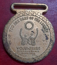 Medalla Doha 2006 XV Juegos Asiáticos de Qatar Voluntarios 6X7 cm segunda mano  Embacar hacia Mexico