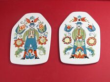 Vintage Figgjo Flint Ceramic Wall Plaques - Hand Painted - Norway Scandinavian for sale  Shipping to South Africa