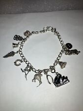 Vintage Sterling Silver Charm Bracelet Hallmarked  for sale  Shipping to South Africa