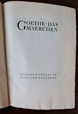 Goethe märchen 1922 gebraucht kaufen  Hannover