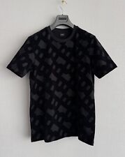 Usado, Camiseta BOSS by Hugo Boss tamanho XL monograma flocado padrão algodão preto comprar usado  Enviando para Brazil