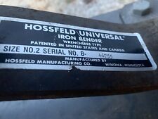 Hossfeld manual pipe for sale  Wedowee