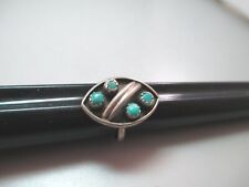 Vintage Sterling Silver Turquoise Ring Peti Point Broken Band , käytetty myynnissä  Leverans till Finland