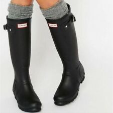 Hunter Traditional Black  Rain Farm Tall Boots Size 6, used for sale  Shipping to South Africa