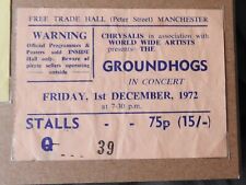 Groundhogs concert ticket for sale  UK