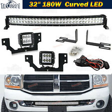 32" 180W LED Curved Light Bar Lower Bumper Bracket Kits For Dodge RAM 2500 3500 for sale  Shipping to South Africa