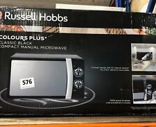 RUSSELL HOBBS COLOURS PLUS+ CLASSIC BLACK COMPACT MANUAL MICROWAVE RHMM701B for sale  Shipping to South Africa