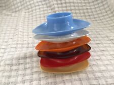 6 Vintage Retro Triangular Egg Cups. Multicoloured. 9cm for sale  Shipping to South Africa