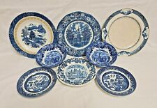 Mixed Collection of Blue & White Ironstone Crockery (8 Pieces) for sale  THETFORD