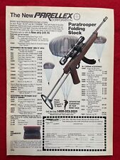 Vintage 1983 Parellex Corp Impressão Anúncio Estoque Paraquedista Para Ruger 10/22 & Carabina, usado comprar usado  Enviando para Brazil