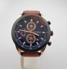 Men's Curren M: 8292 Multi Tone SS Calendar Chrono Quartz Watch New Battery for sale  Shipping to South Africa