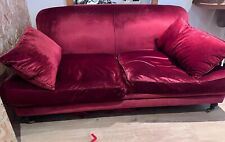 Red velvet sofa for sale  LONDON