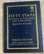 Carpeta Whitman Fifty State Quarter Edición Deluxe 1999-2009 COMPLETA P&D - 112 segunda mano  Embacar hacia Mexico