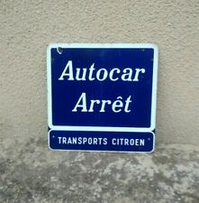 Occasion, Ancienne PLAQUE EMAILLEE CITROËN arrêt autocar transport Citroën  d'occasion  Doué-la-Fontaine