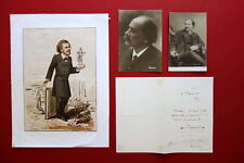 Autografo Jules Massenet Lettera Rigo Musicale Werther Nizza 1900 Compositore usato  Italia