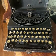 Máquina de escribir manual portátil Remington vintage negra con estuche EE. UU., abatible *LEER* segunda mano  Embacar hacia Argentina