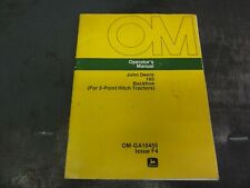 John Deere 165 Backhoe (3-Point Hitch Tractor) Operator's Manual  OM-GA10455 F4, used for sale  Mineral Wells