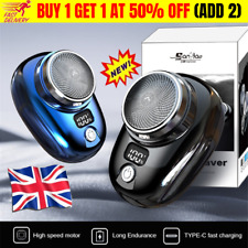 Mini barbeador elétrico portátil para homens barbeador recarregável USB casa QUENTE Reino Unido comprar usado  Enviando para Brazil
