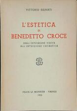 Estetica benedetto croce usato  Italia