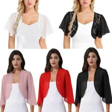 As Mulheres Manga Curta os ombros Xale Bolero De Renda miniblusa Casaco Cardigan Casamento comprar usado  Enviando para Brazil