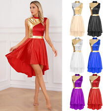 Womens Color Block Satin Lyrical Dance Dress Liturgical Worship Praise Dresses for sale  Shipping to South Africa