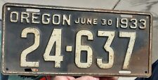 1933 oregon license for sale  Gold Hill