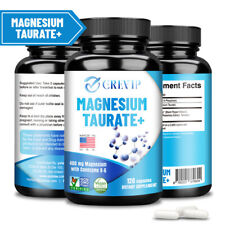 Taurato de magnésio 400mg - Suporta a saúde cardiovascular e reduz a ansiedade, usado comprar usado  Enviando para Brazil