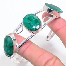 Used, Sakota Mines Emerald Jewelry Silver Plated Gift For Mother Adjustable Cuff for sale  Shipping to South Africa
