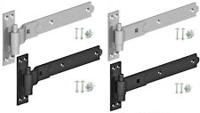 Hook and Band Hinges Heavy Duty Gate Shed Stable Shed Door Galvanised or Black for sale  Shipping to South Africa