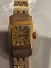 Reloj ciudadano dorado para mujer 19 joyas vintage antiguo raro segunda mano  Embacar hacia Argentina