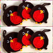 Christmas Tree Hanging Decoration Ornament Robin Bird Present Gift Set Of4 Red, used for sale  NORTHALLERTON