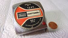 Cinta métrica vintage Sears Craftsman 12 pies #39223 PR estuche de metal hecho en EE. UU. segunda mano  Embacar hacia Mexico