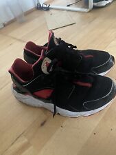 nike huarache black red for sale  LONDON