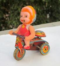 Usado, Brinquedo antigo colecionável de corda litho bebê em triciclo celulóide e lata Japão comprar usado  Enviando para Brazil