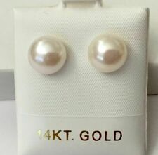 wholesale AAA akoya 9-10mm white pearl earrings 14k Gold Limited time promotion for sale  Shipping to South Africa