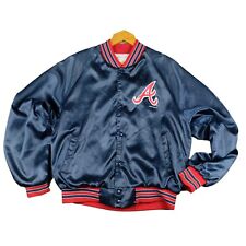 Vintage 92 Atlanta Braves satin varsity/baseball jacket Sz L Made in USA na sprzedaż  PL