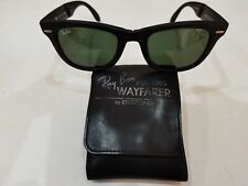 RAY-BAN ITALY FOLDING WAYFARER MATTE BLACK/G-15 RB2038 W0670 & ORIGINAL CASE for sale  Shipping to South Africa