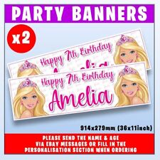 Personalised barbie banners for sale  GLASGOW
