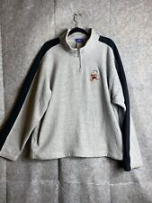 Vintage Reebok Fleece 1/4zip With Elf Holding Rugby Ball Xl Grey P2P 66 Cm, used for sale  Shipping to South Africa