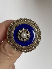 Antique brooch blue usato  Torino