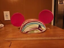 Chapéu Minnie orelhas rosa parques da Disney com padrão de zebra arco-íris glitter princesa comprar usado  Enviando para Brazil