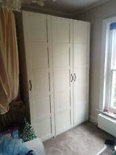 white 3 door wardrobe for sale  WIMBORNE
