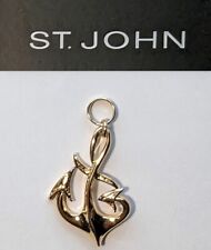 Malhas St John náuticas em forma de âncora com zíper deslizante puxar tom dourado, usado comprar usado  Enviando para Brazil