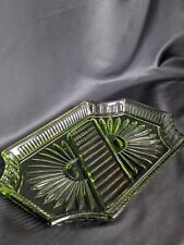 Vintage Dressing table/vanity tray Green pressed glass, Art Deco for sale  Shipping to South Africa