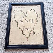 Primitive stitchery faith for sale  Minneapolis