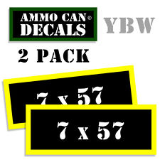 7x57 Ammo Label Decals Box Stickers decals 2 Pack 3"x1.15" BLYW, used for sale  Shipping to South Africa
